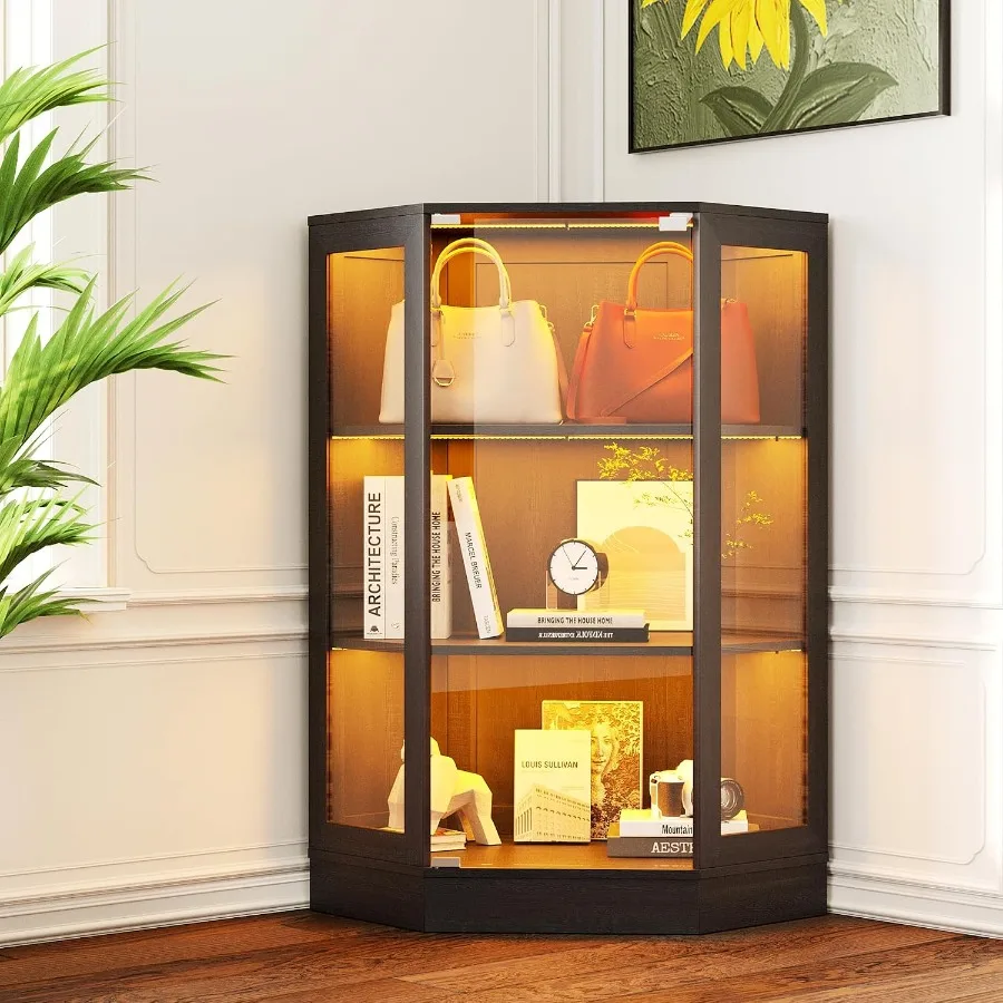 Lighting - Vitrine de canto com portas de