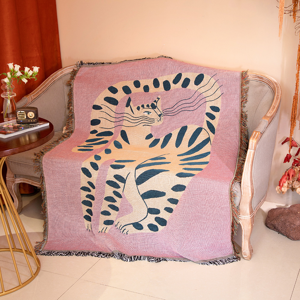 Têxtil cidade ins rosa menina  - Boho Throw Blanket Fringe avaliação e preço
