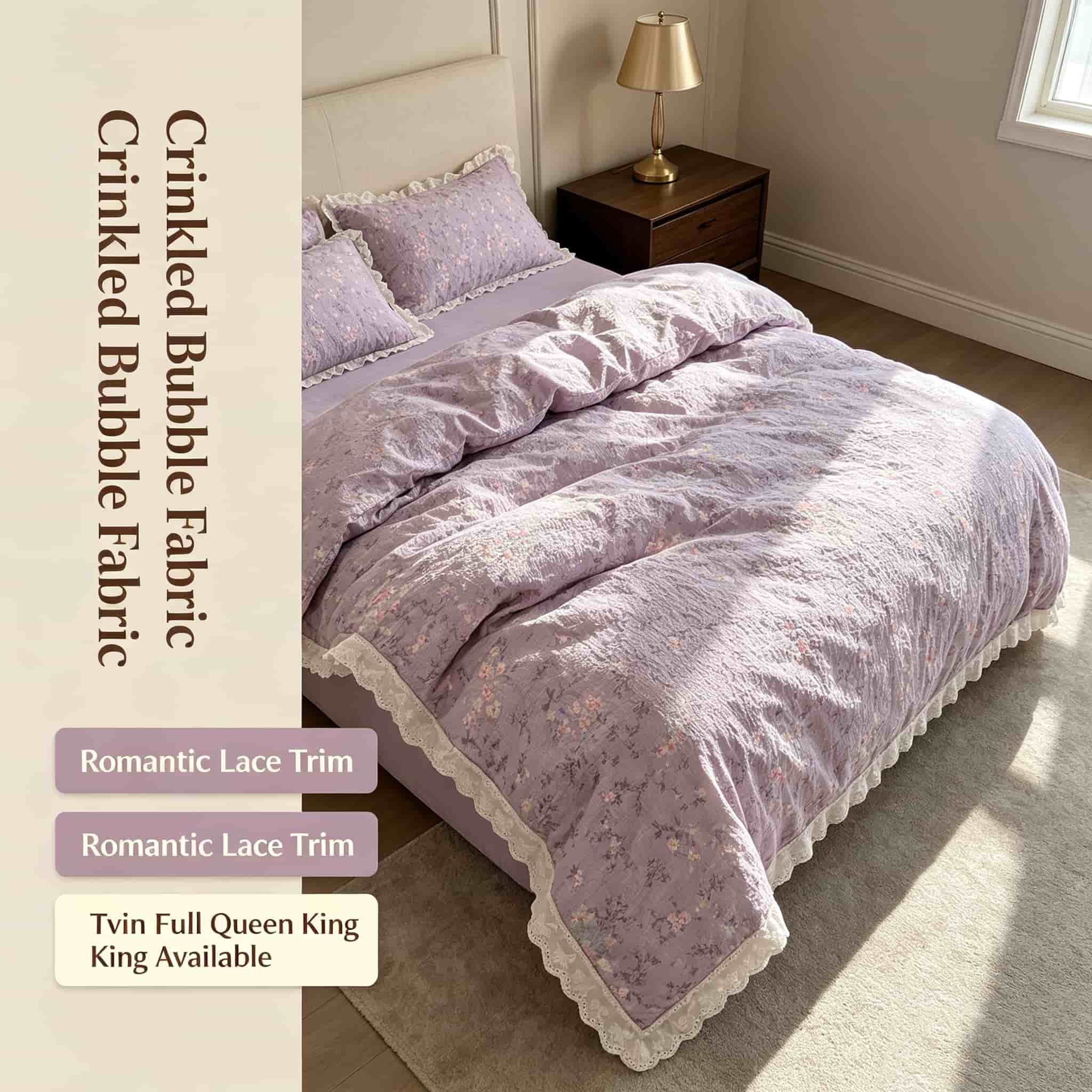 Conjuntos de roupa de cama com - Aesthetic Floral Duvet Cover avaliação e preço