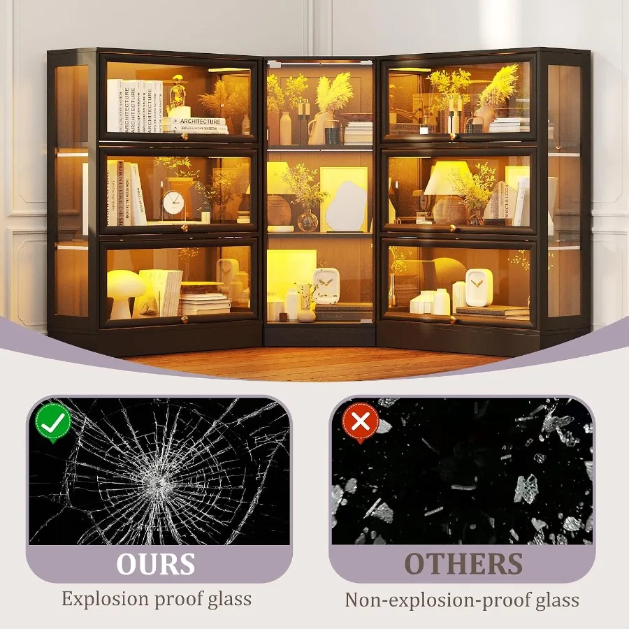 Vitrine de canto com portas de - Lighting avaliação e preço