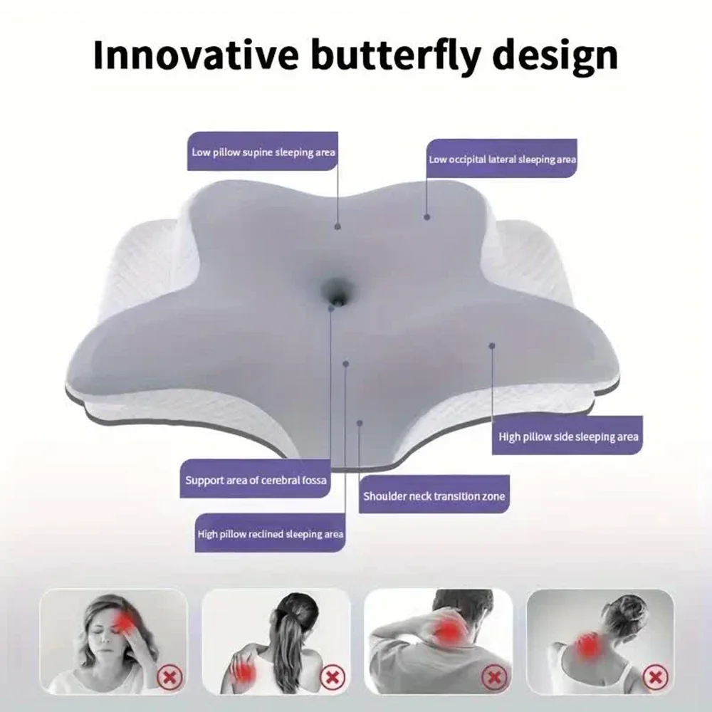 Almofadas de espuma viscoelást - Memory Foam Orthopedic Pillow Neck Pain avaliação e preço