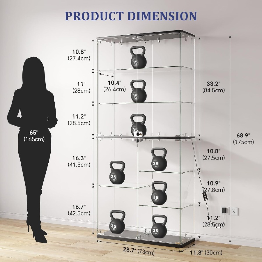 Vitrine de Vidro Completa para - Lighting avaliação e preço