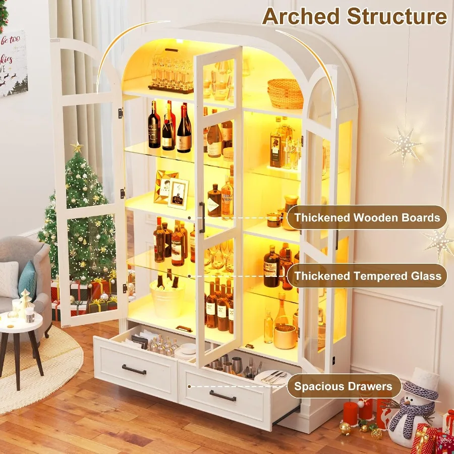 Vitrine arqueada de 74